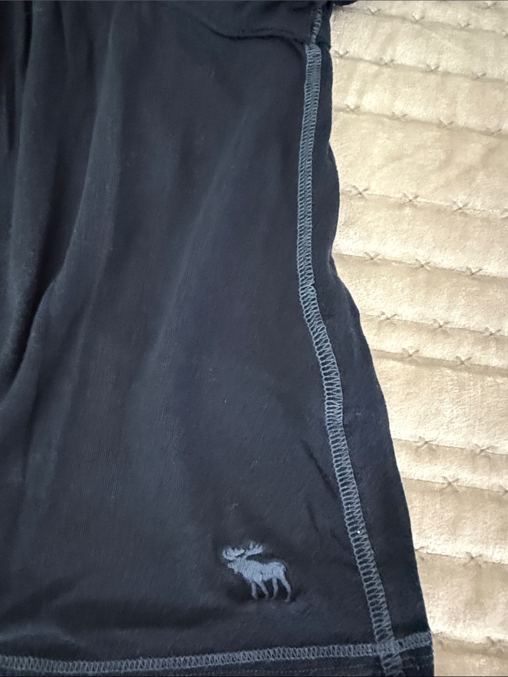 Abercrombie & Fitch Navy Wrap-Style Empire Waist Top - Picture 3 of 3